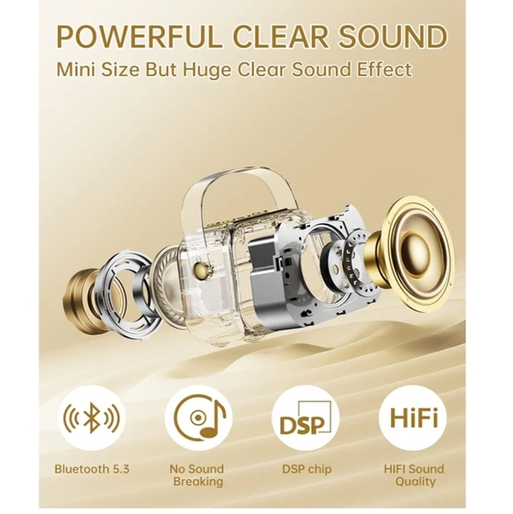 Karaoke Machine with 2 Wireless Microphones,Five Dynamic LED - Picture 3 of 6